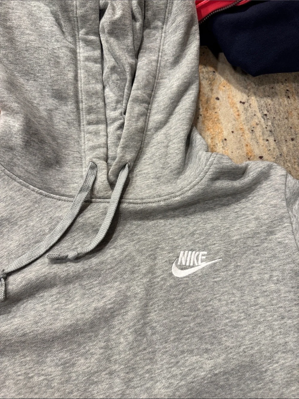 Nike Gray Hooded Pullover Sweatshirt